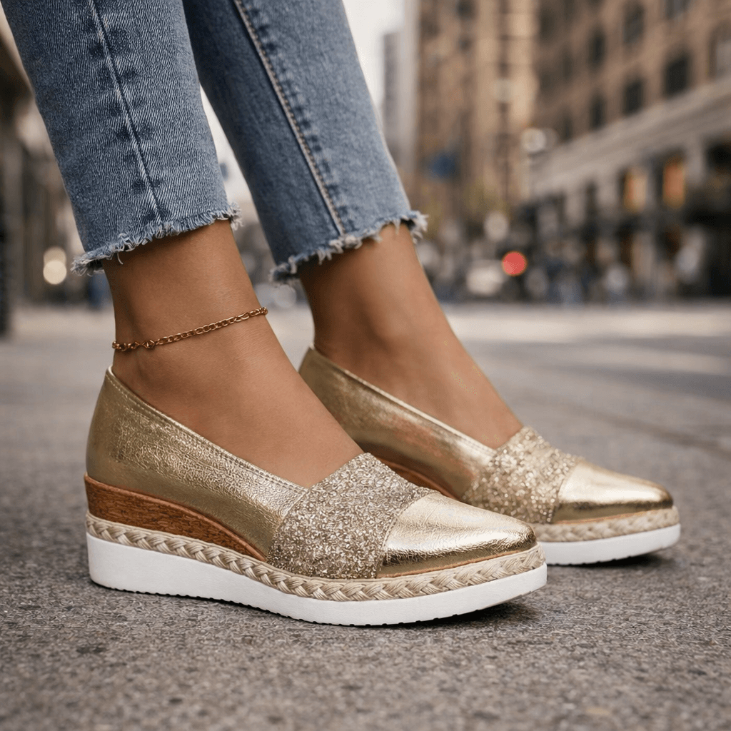 Serena | Sandali Zeppa con Brillantini