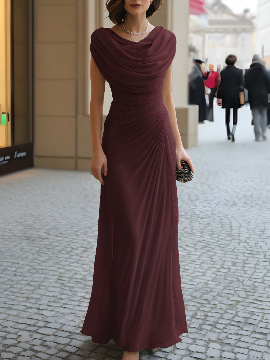 Ester | Abito Maxi Elegante con Drappeggio