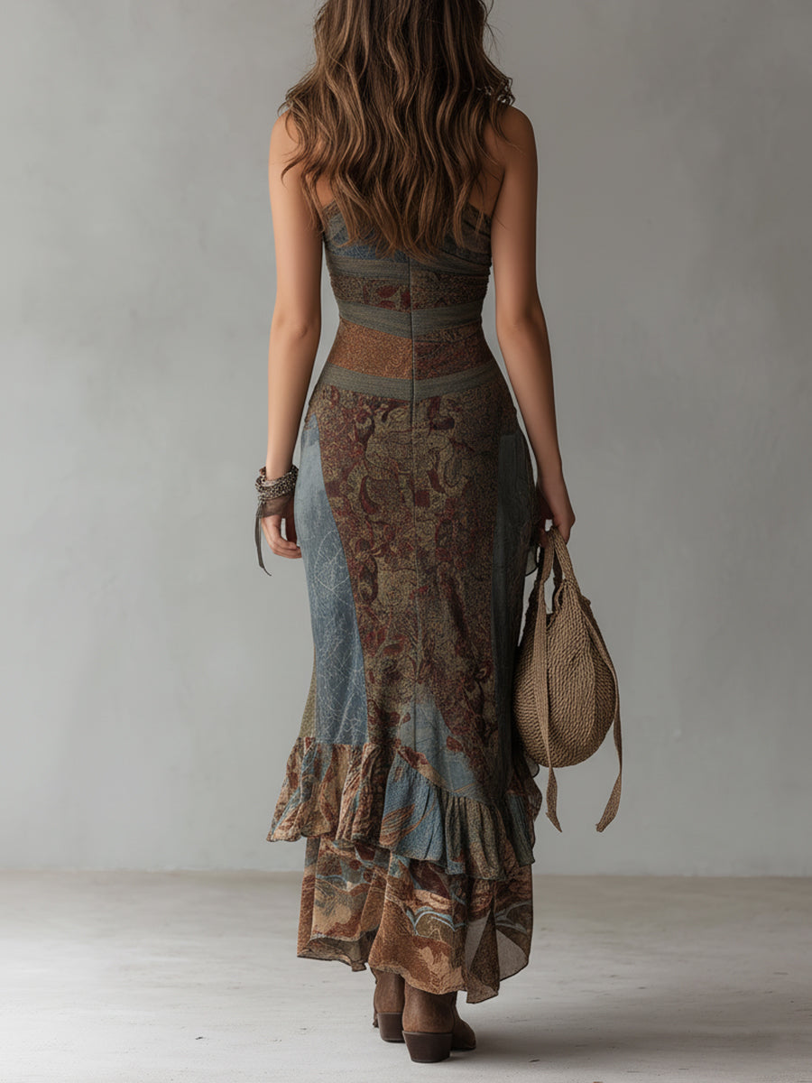 Truus | Abito Maxi Floreale Vintage