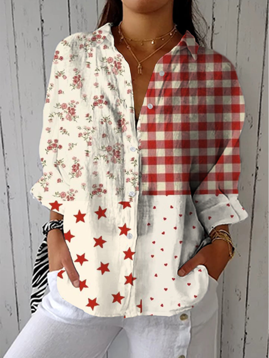 Gabriella | Camicia patchwork in stile country