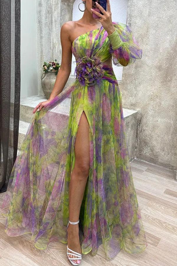Grace | Abito Maxi Plissettato Floreale Evasione Estiva
