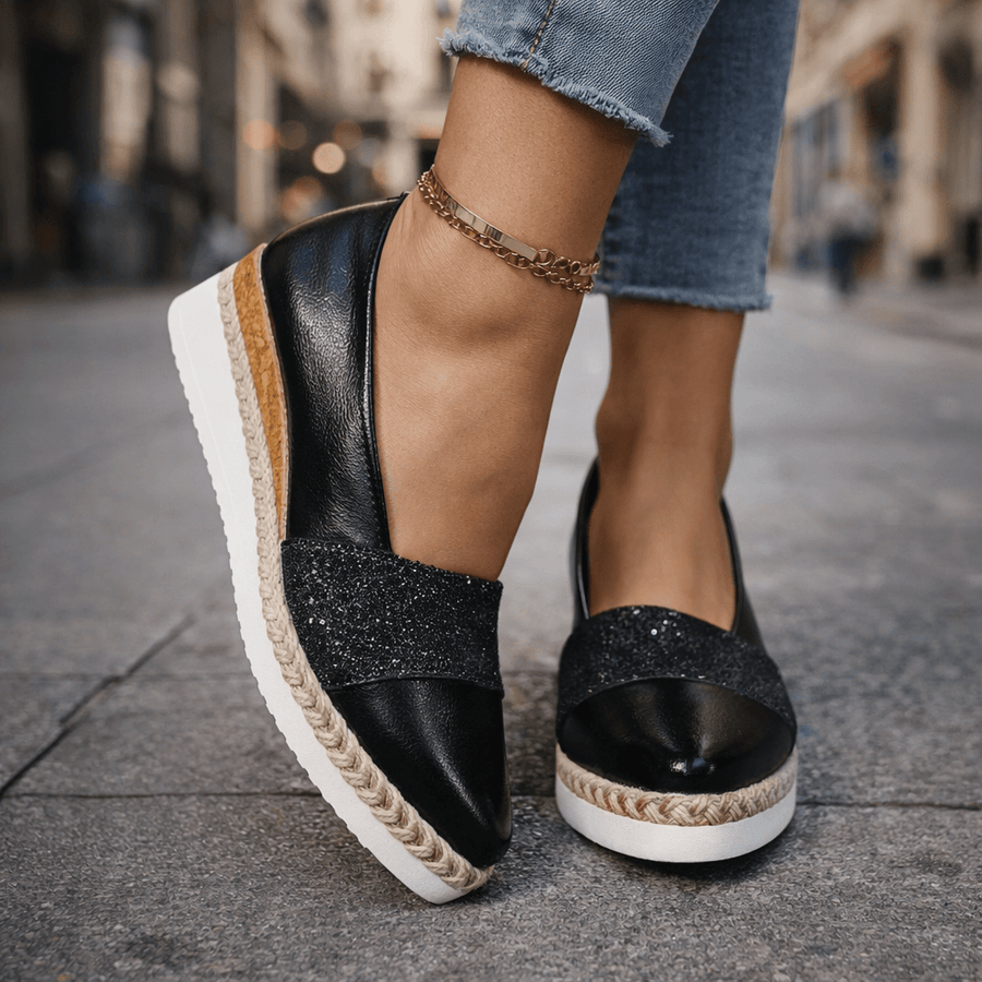 Serena | Sandali Zeppa con Brillantini
