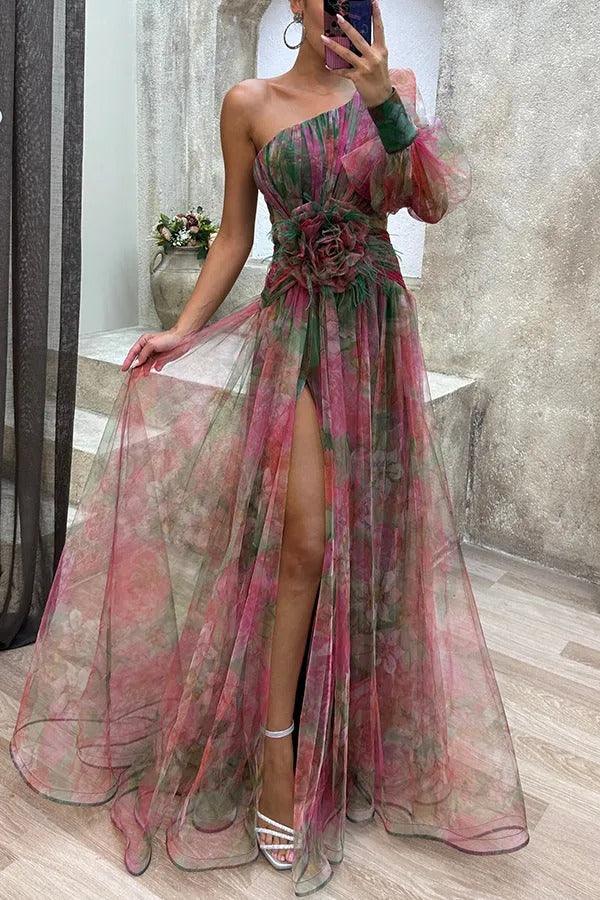 Grace | Abito Maxi Plissettato Floreale Evasione Estiva