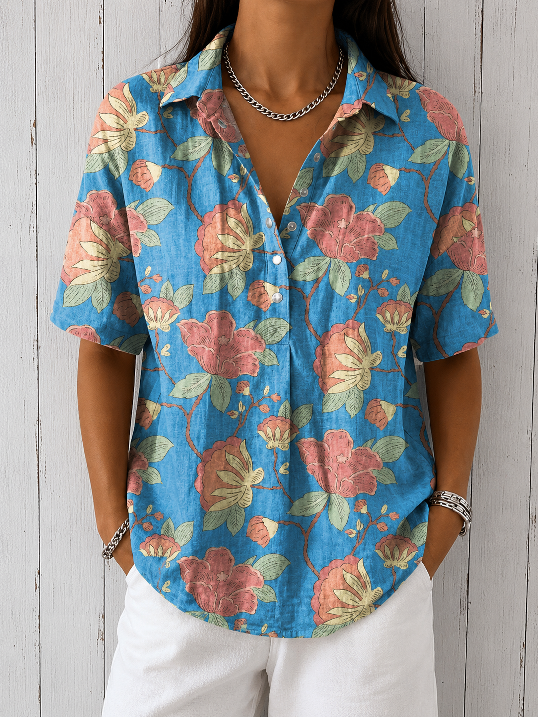 Rosanna | Camicia elegante con stampa floreale