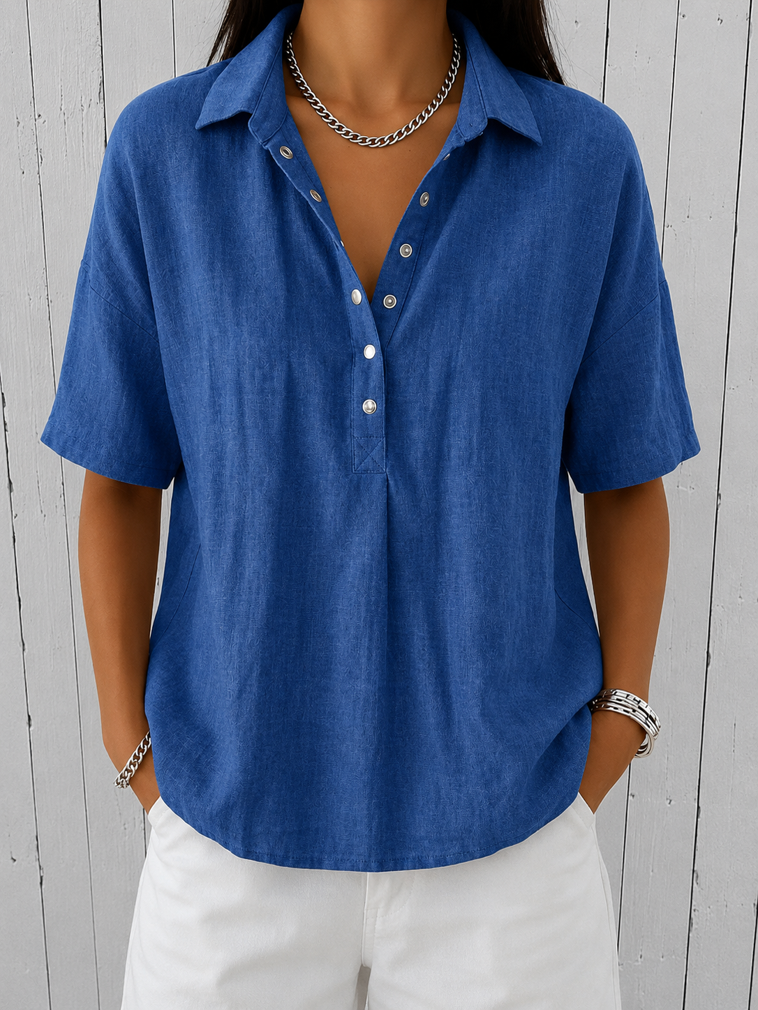 Ava | Blusa con colletto e bottoni