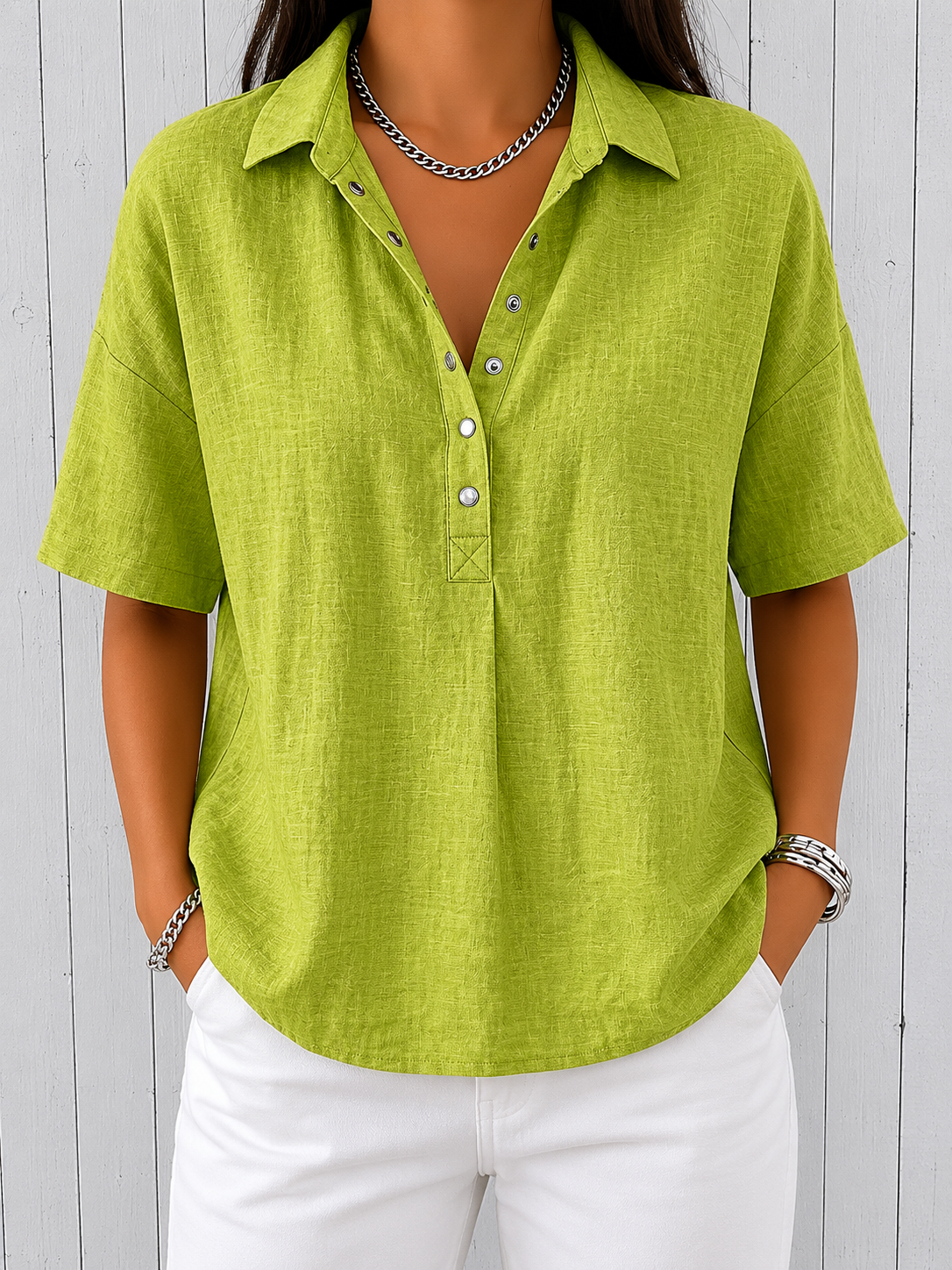 Ava | Blusa con colletto e bottoni