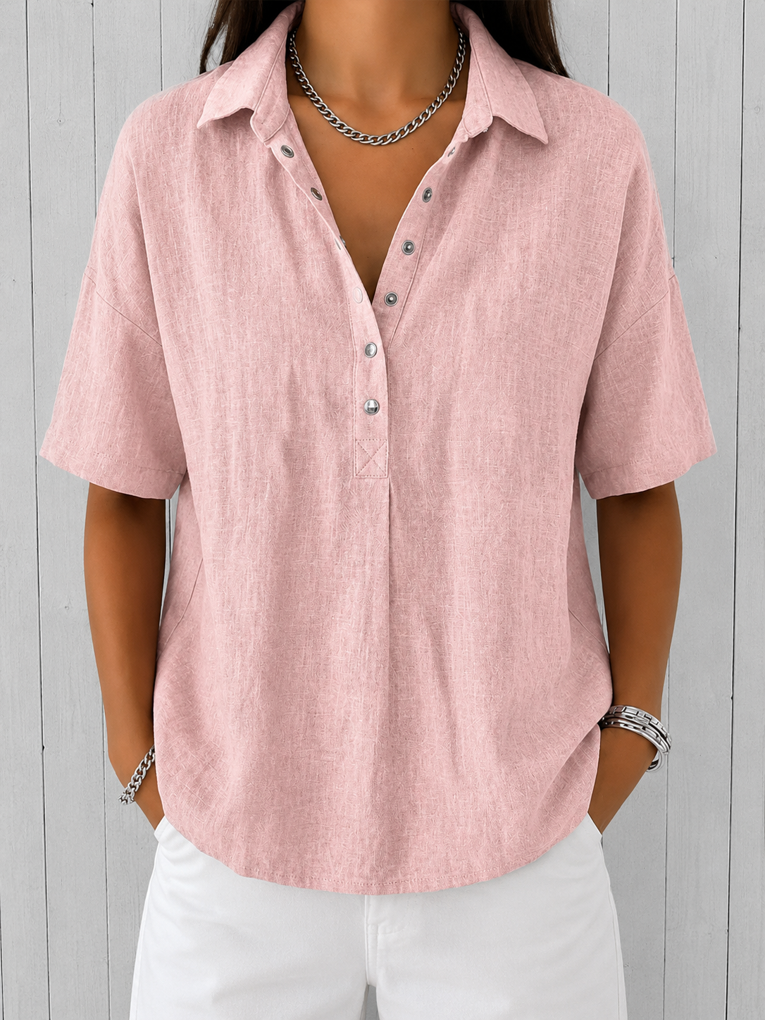 Ava | Blusa con colletto e bottoni