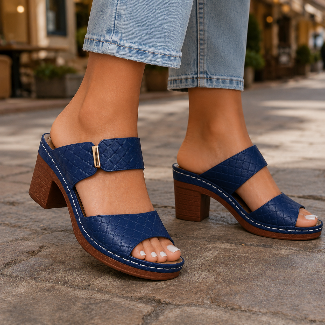Isabella | Sandali Trapuntati con Tacco