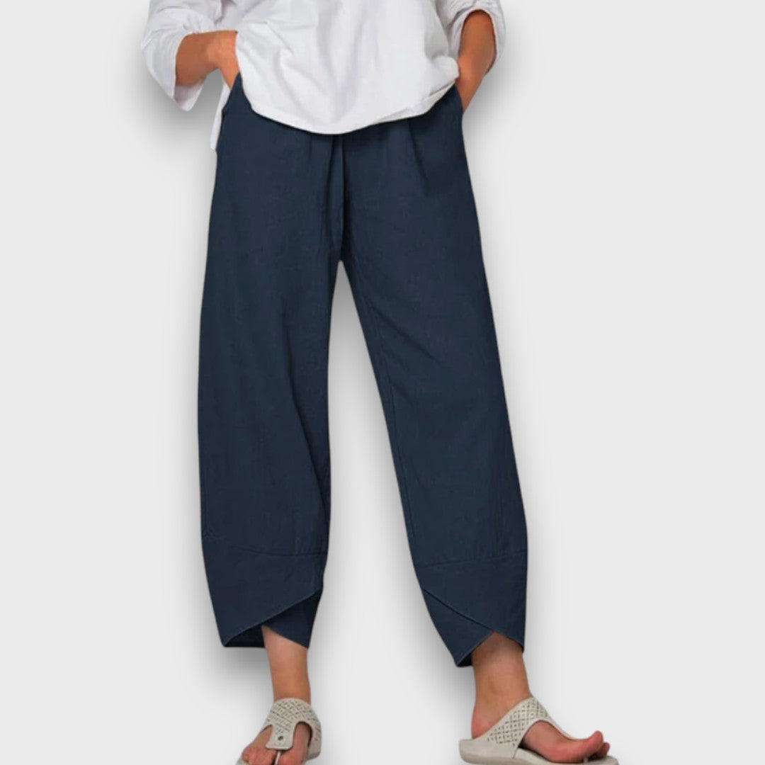 Neve – Pantaloni estivi leggeri con orlo moderno