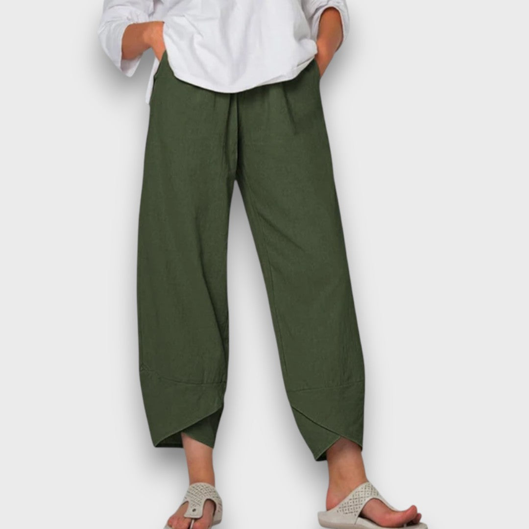 Neve – Pantaloni estivi leggeri con orlo moderno