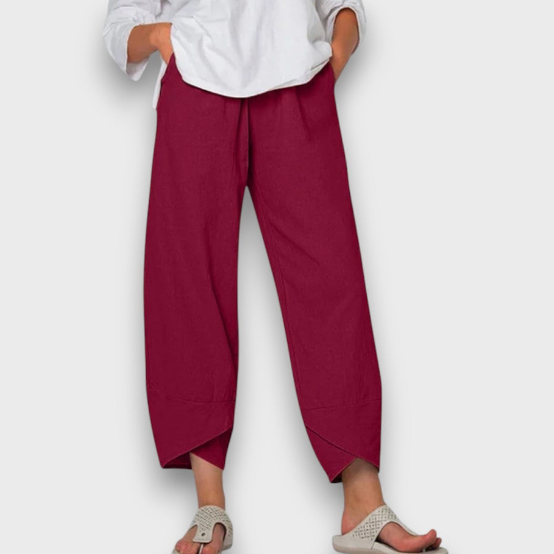 Neve – Pantaloni estivi leggeri con orlo moderno