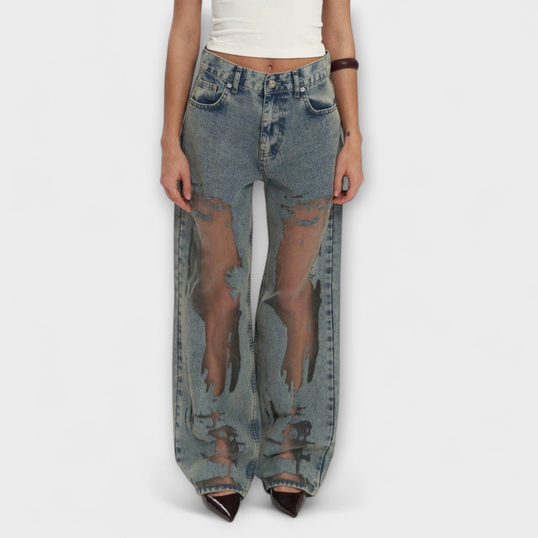 Rayne - Jeans in Denim Blu Trasparente Trixie