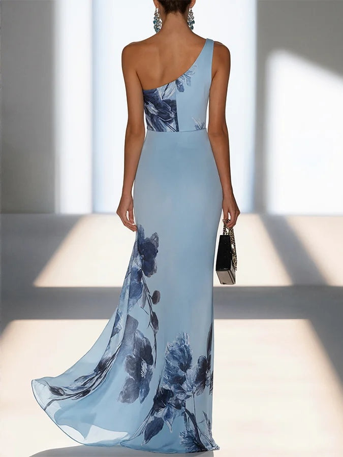 Victoria | Abito Maxi Off-Shoulder in Satin