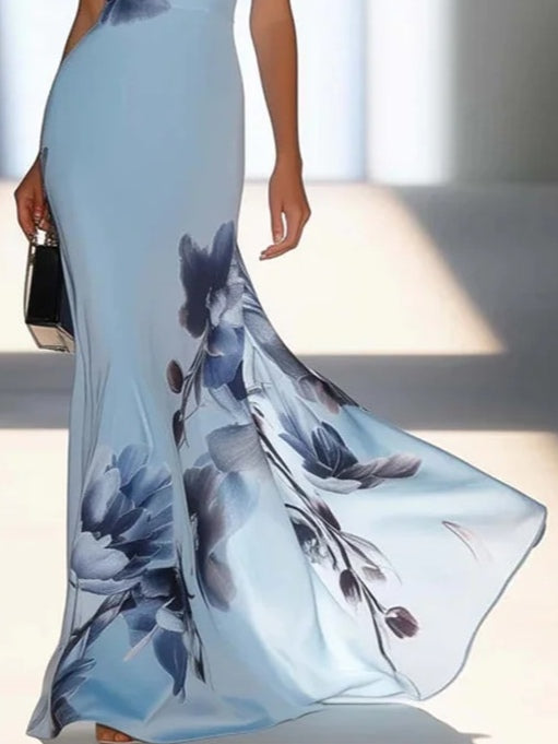 Victoria | Abito Maxi Off-Shoulder in Satin