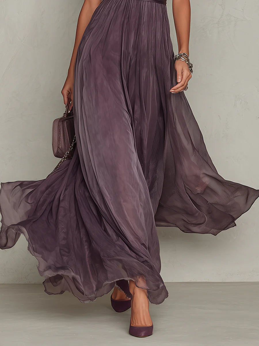 Ashley | Vestito Maxi Chiffon Vintage Elegante