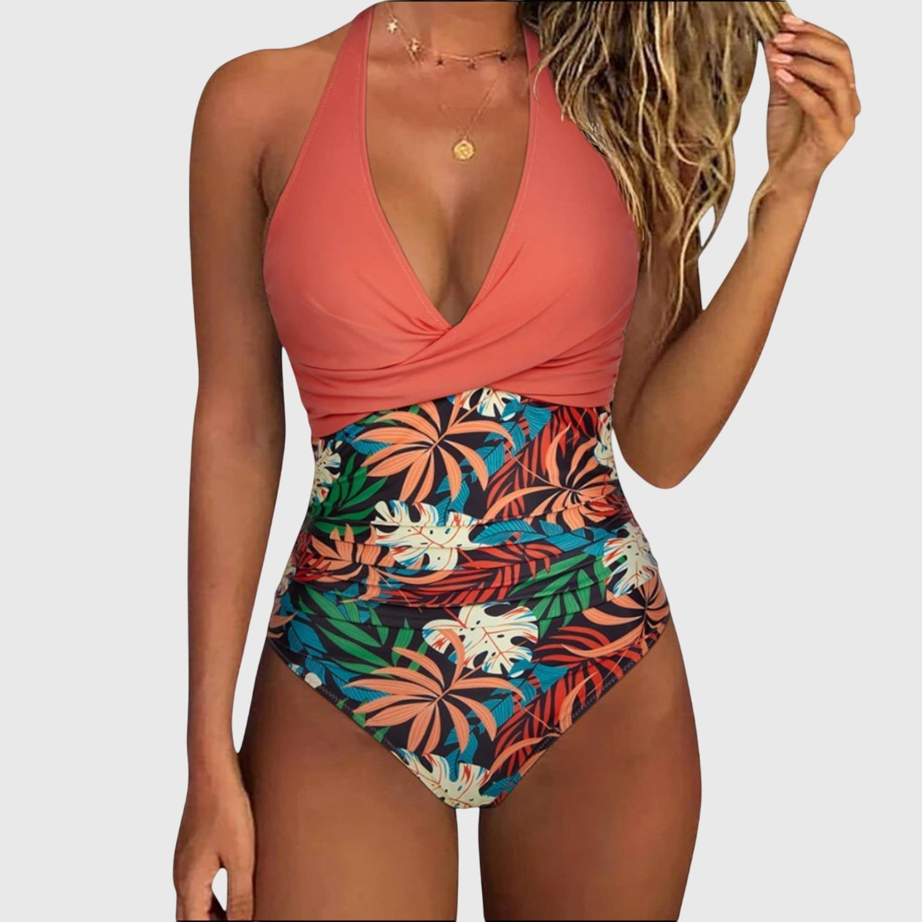 Terenzia | Costume da Bagno Elegante con Scollatura a V