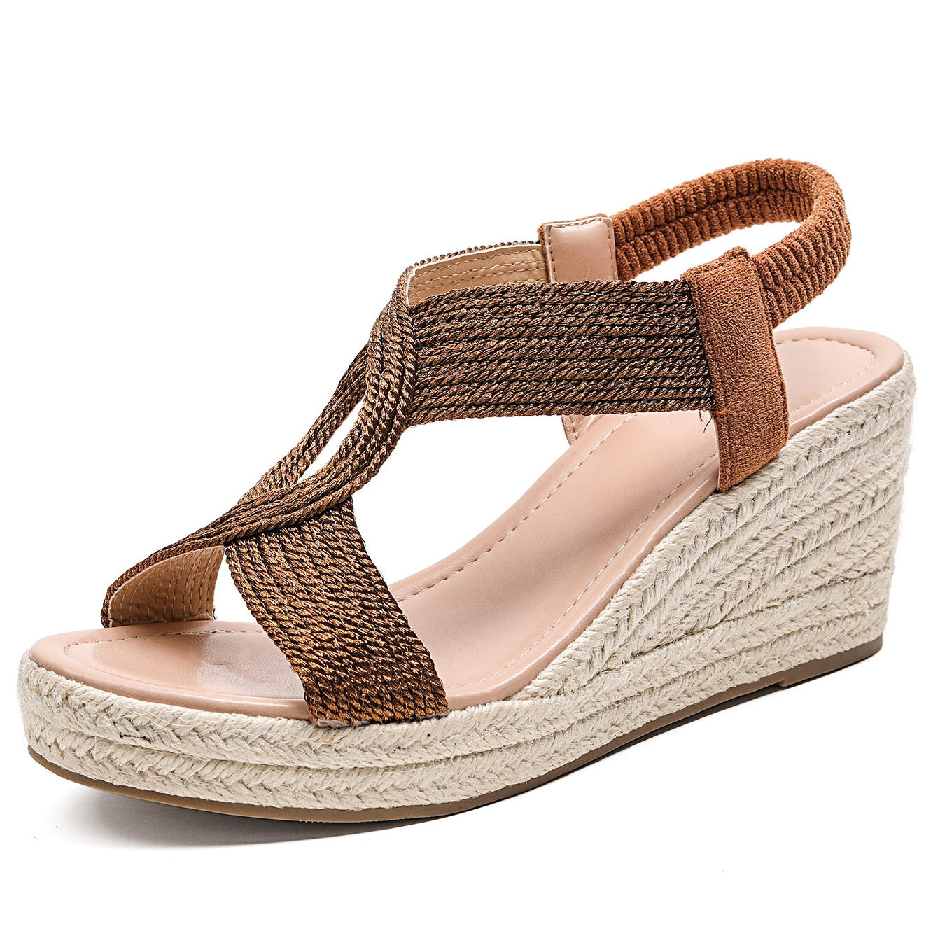 Patrizia | Sandali con Zeppa Intrecciata Artigianale
